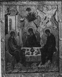 Икона «Троица» XVI века из Рождественского иконостаса.