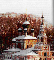 Церковь Рождества Иоанна Предтечи «на Волге». 1690-е гг. Воскресенский монастырь с запада. 1674-1677 гг.